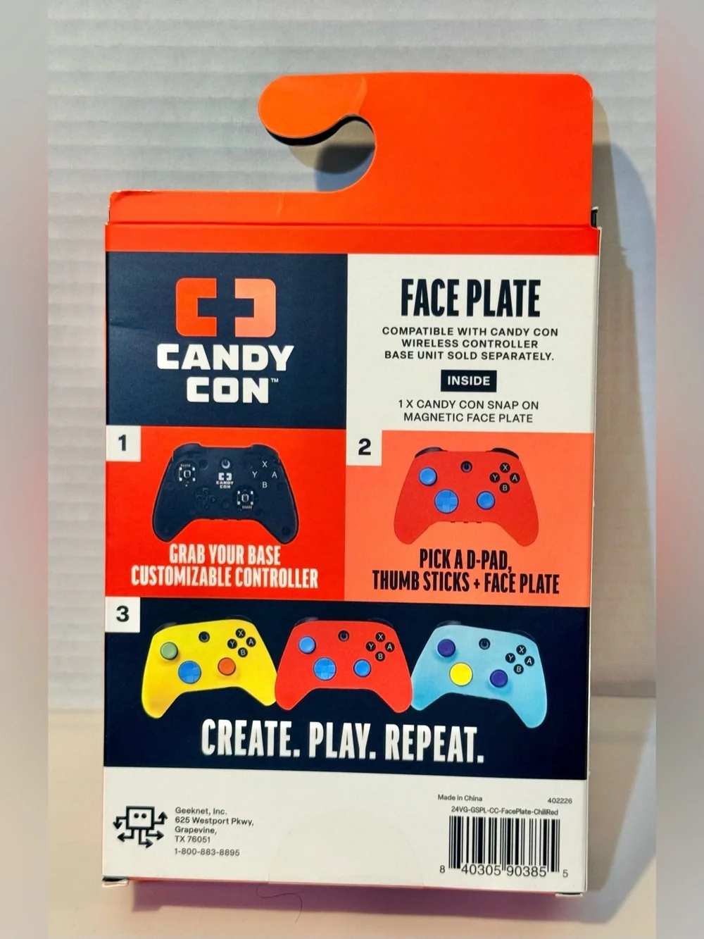 Candy Con Gaming Controller Face Plate Chili Red Brand New